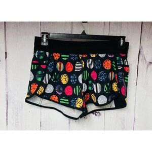 Lululemon Shorts Womens 8 Black Tracker Seawheeze Circles Lined Running Pocket